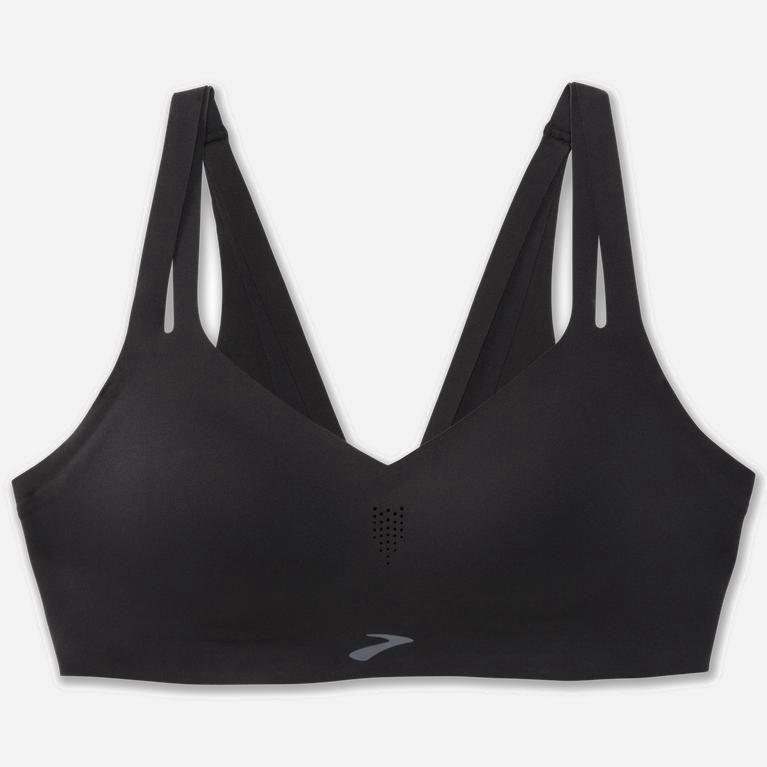 Brooks Dare Strappy Israel - Women's Sports Running Bra - Black (84206-USTE)